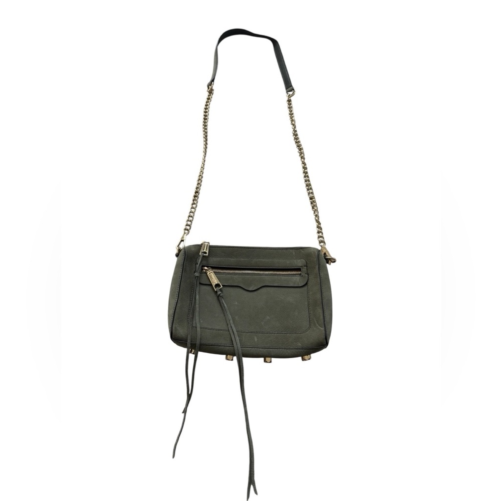 Rebecca Minkoff Avery Crossbody in Sage Green Suede